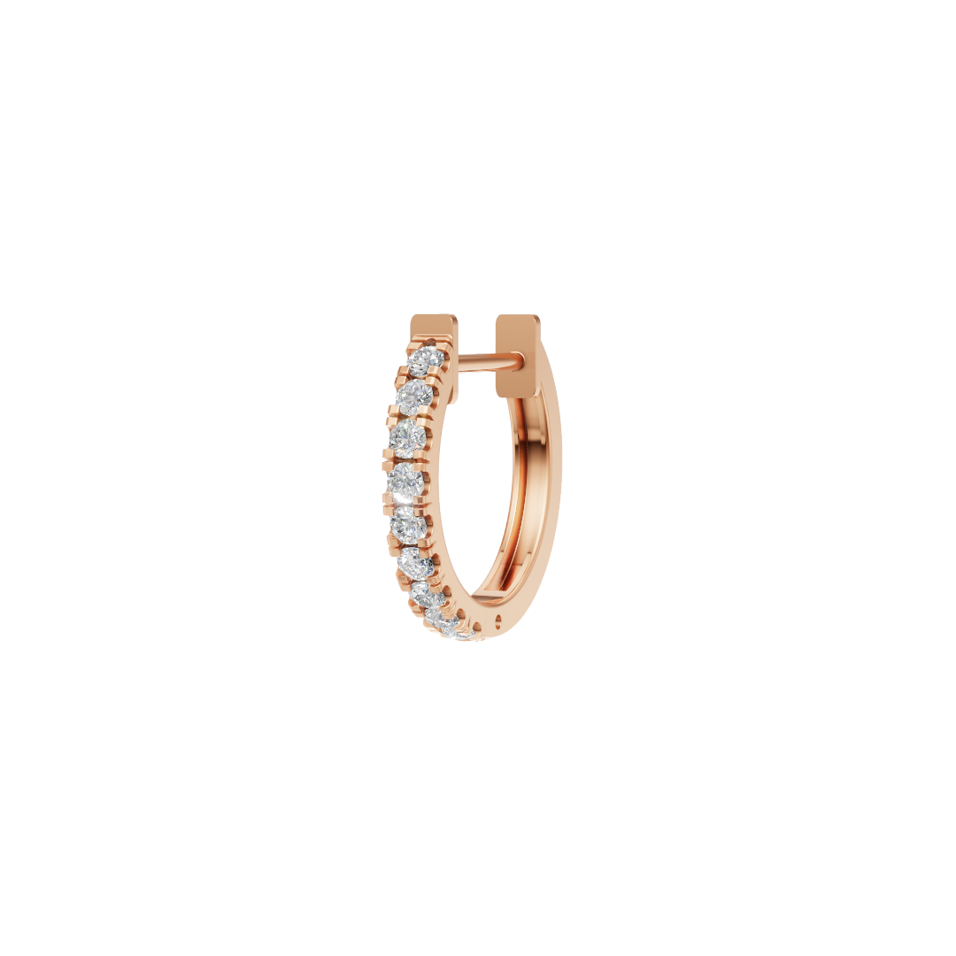 Half Eternity 10 mm Diamond Hoop