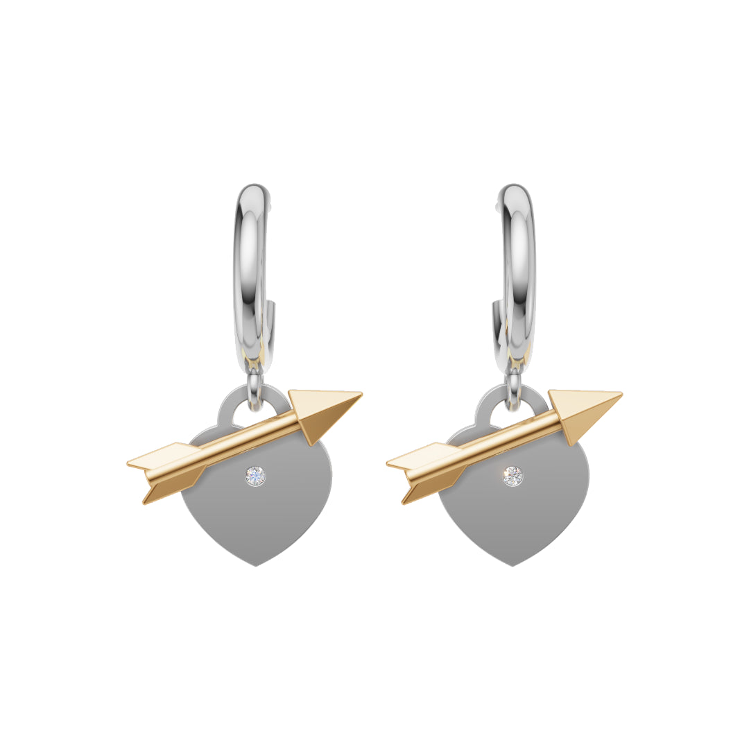 Arrowed Heart Earring