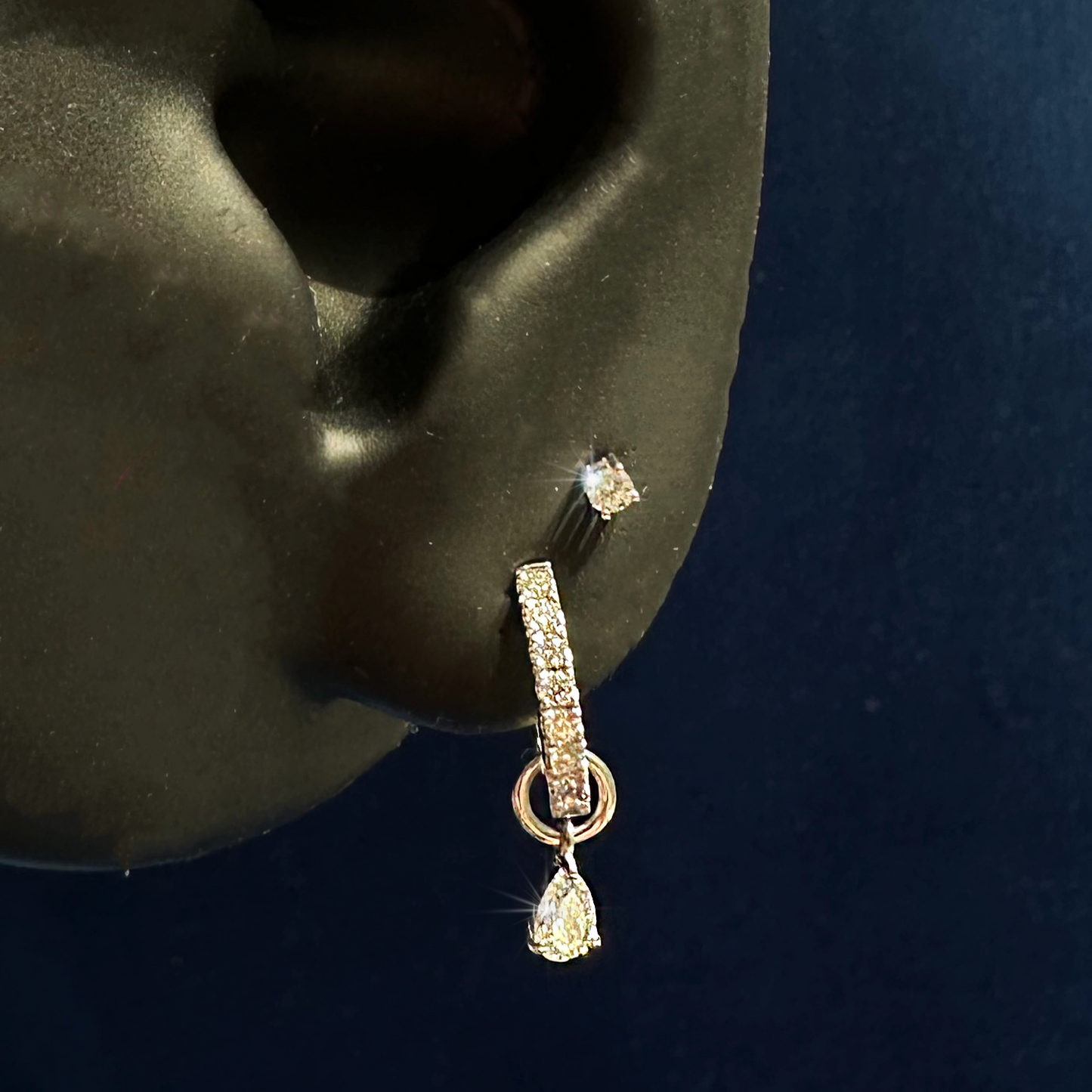 Teardrop Multi Diamond Charm