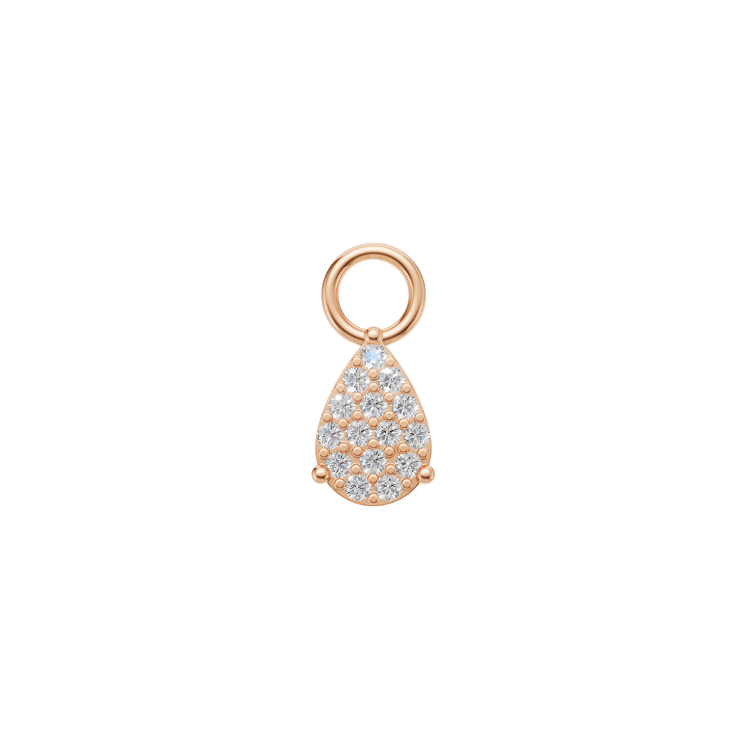 Teardrop Multi Diamond Charm