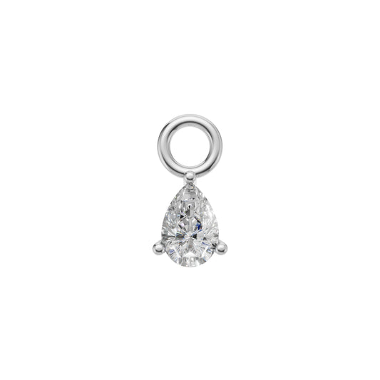 Teardrop Full Diamond Charm