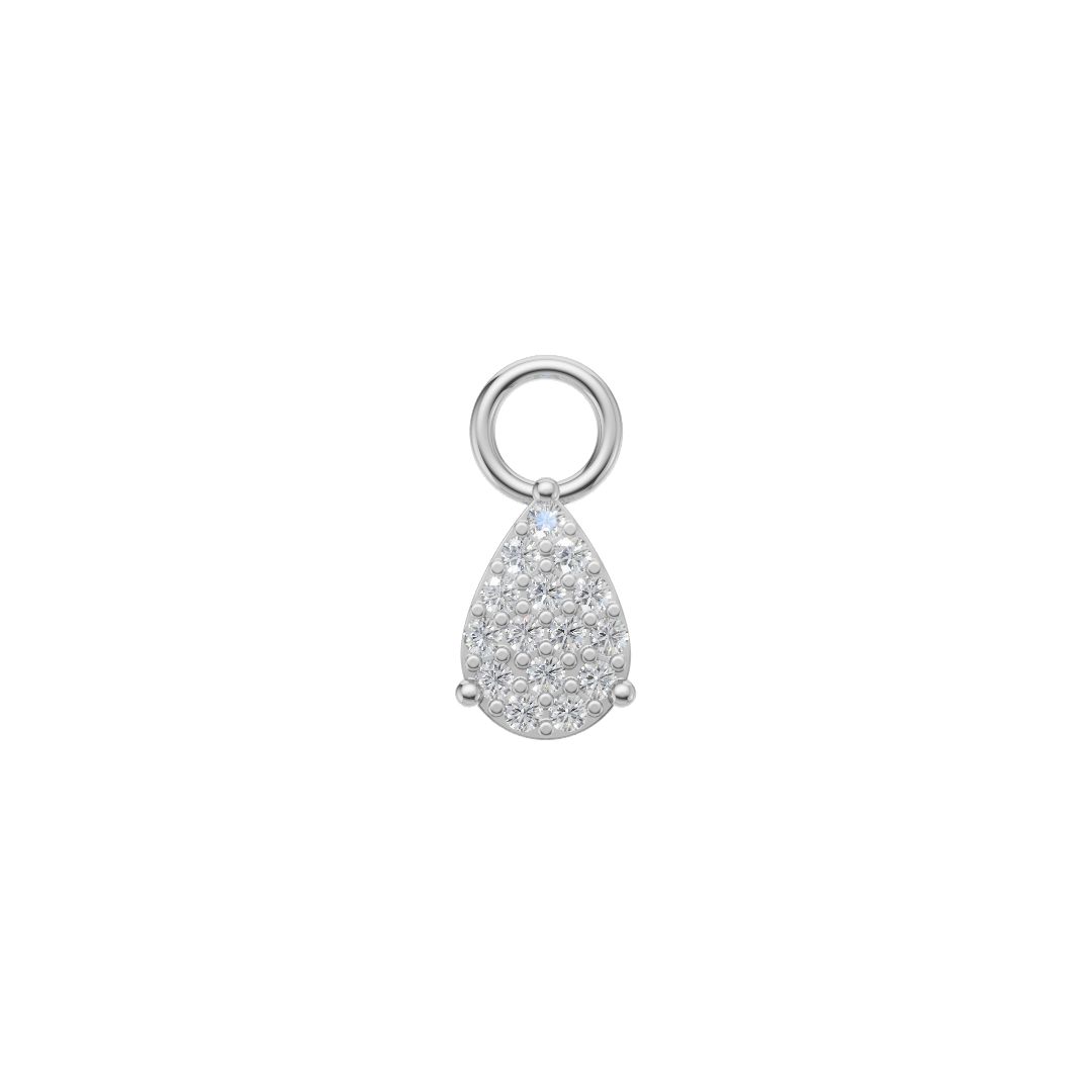 Teardrop Multi Diamond Charm