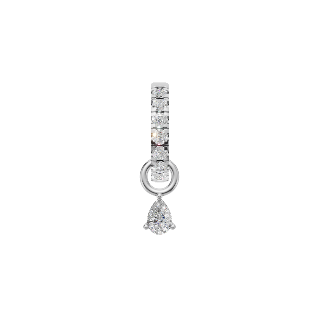 Half Eternity 10 mm Diamond Hoop with Charm