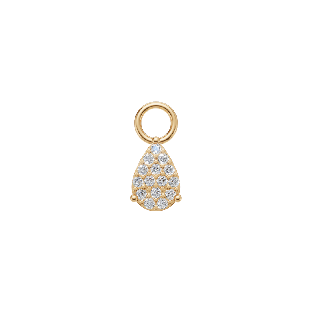 Teardrop Multi Diamond Charm
