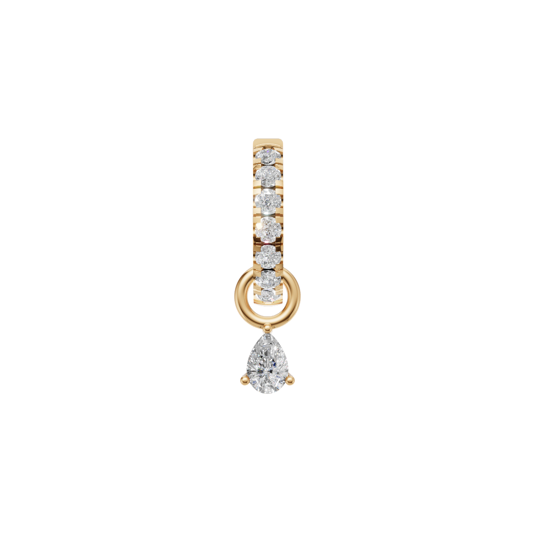 Half Eternity 10 mm Diamond Hoop with Charm
