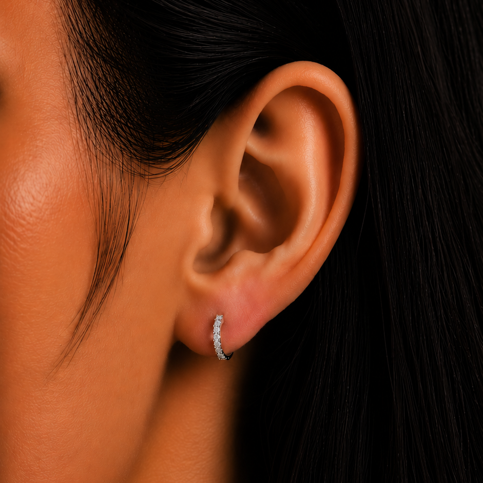 Half Eternity 6 mm Diamond hoop