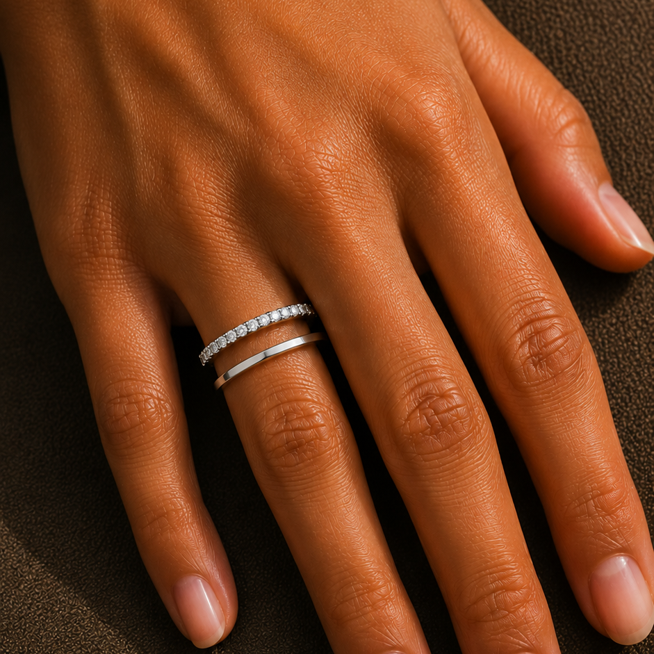 Half Eternity and Gold Band