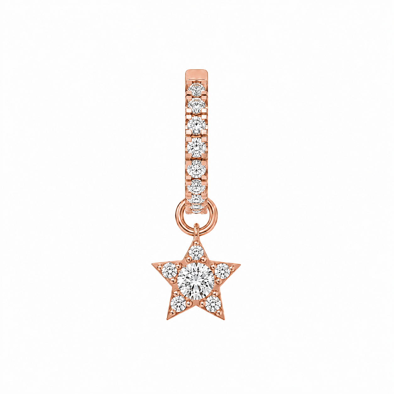 Half Eternity Hoop with star charm