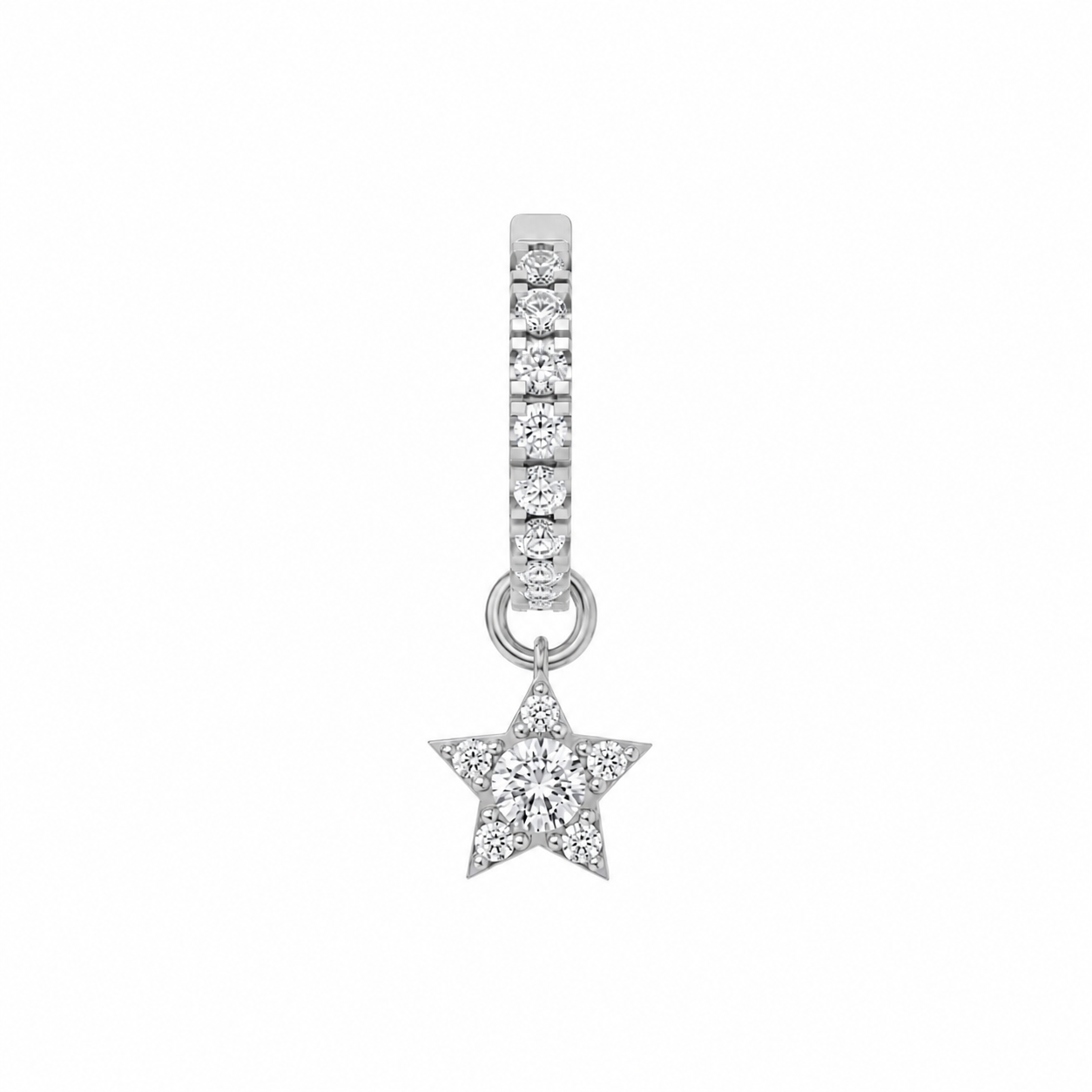 Half Eternity Hoop with star charm