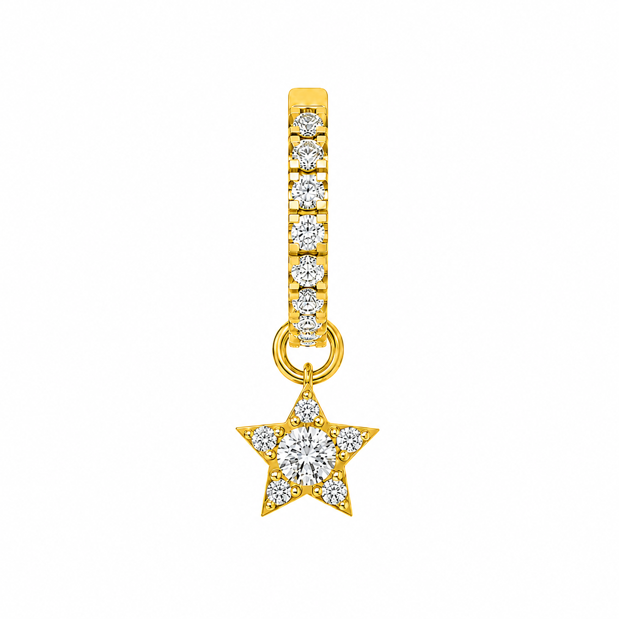 Half Eternity Hoop with star charm