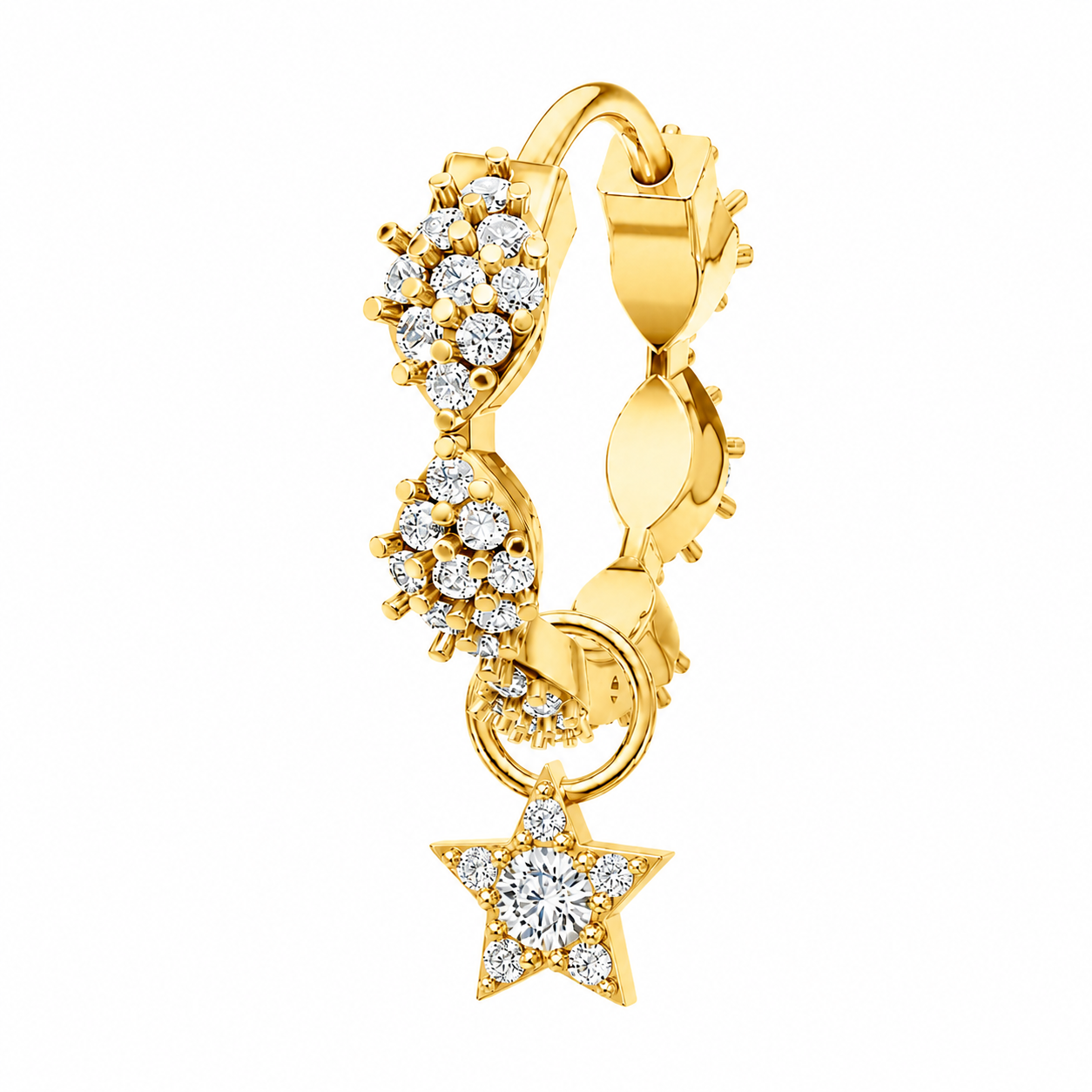 Marquise hoop with Star charm